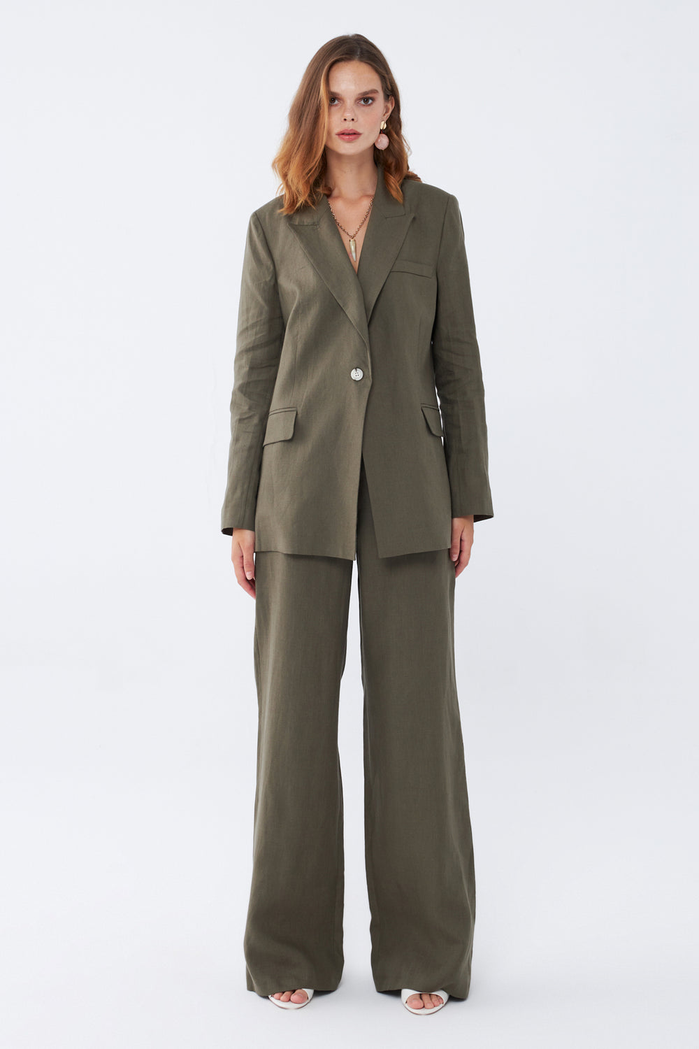 LUSİA Haki Keten Takım