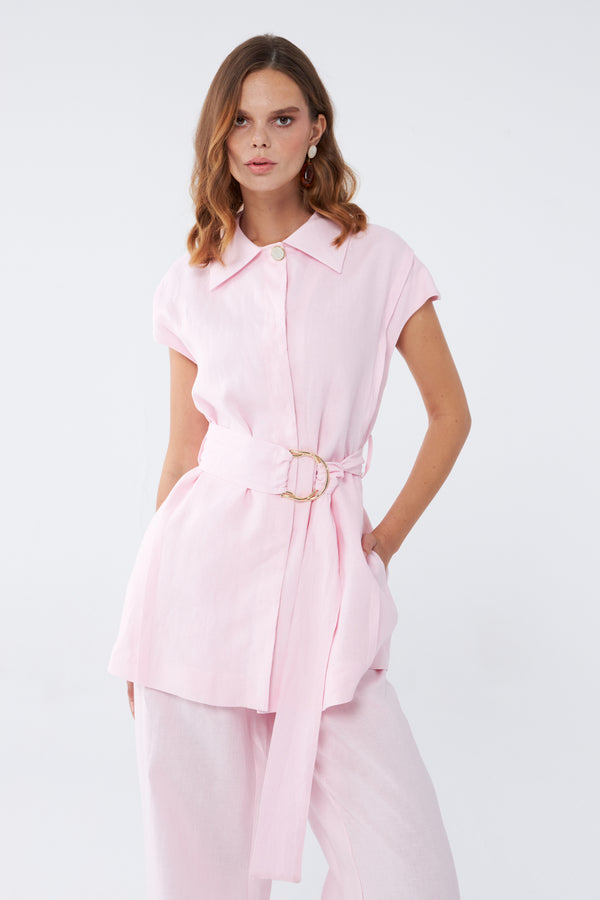 VİAON Pembe Keten Takım