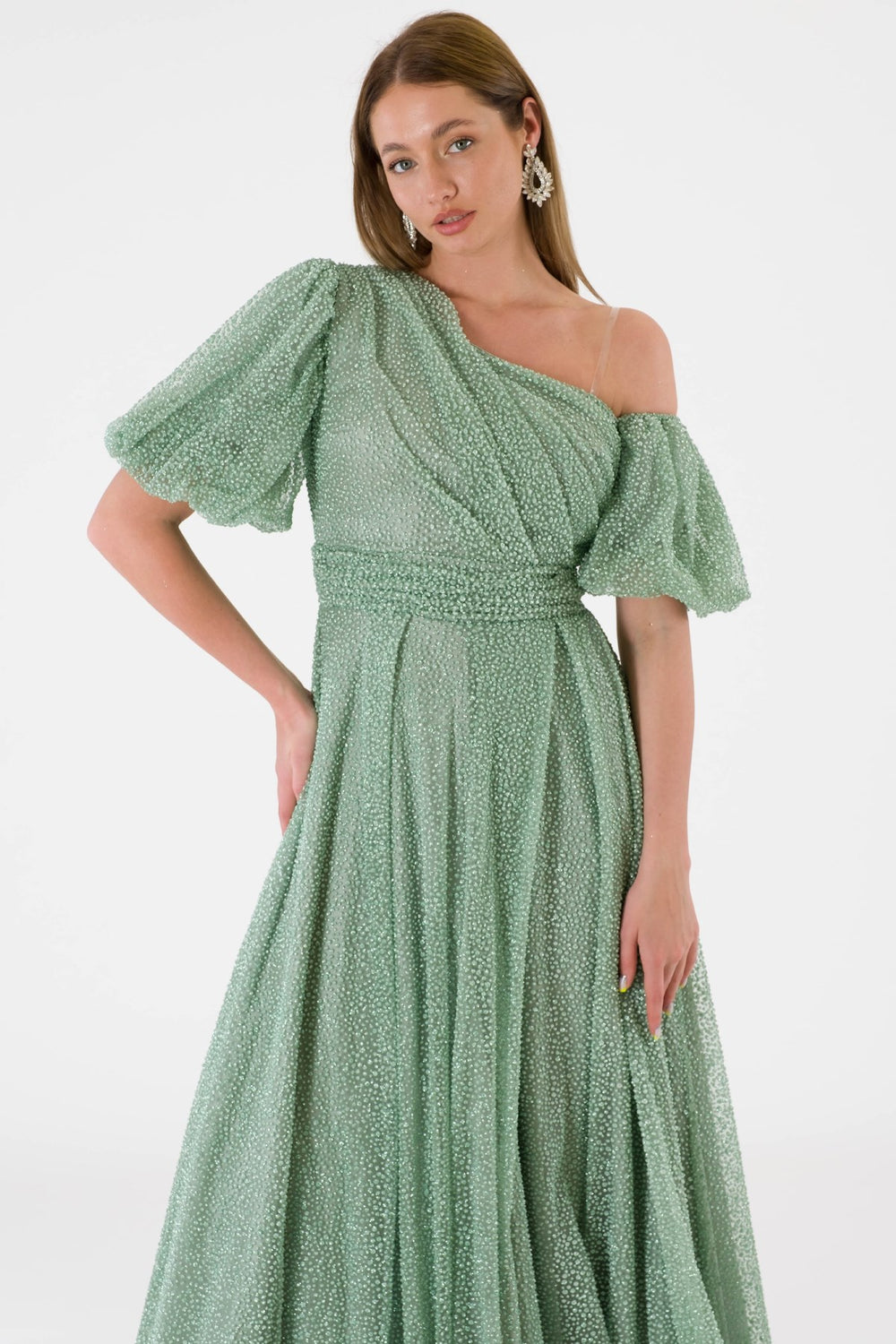 Alina Mint Evening Dress