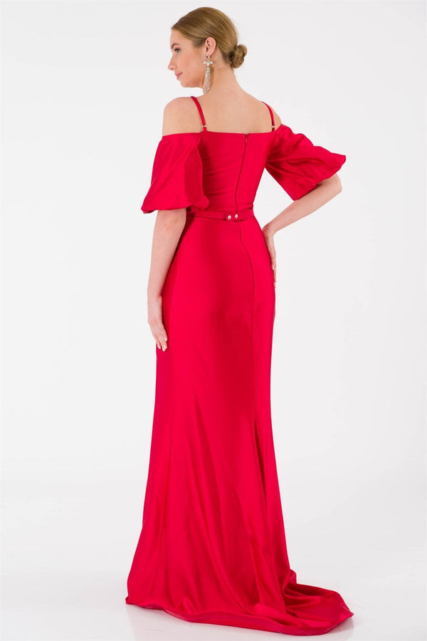 ALMİRA Kırmızı Abiye Elbise