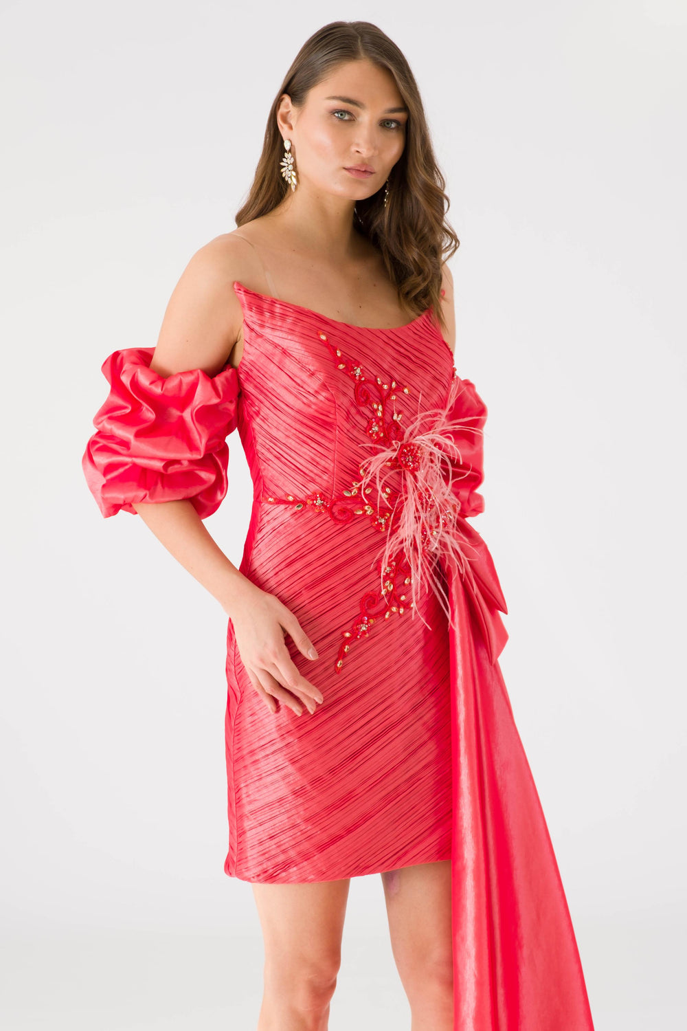 BELACU Mercan Abiye Elbise