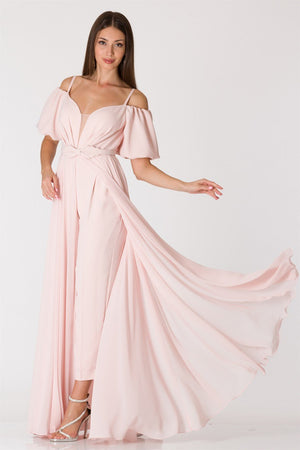 BRİLL Pudra Abiye Elbise