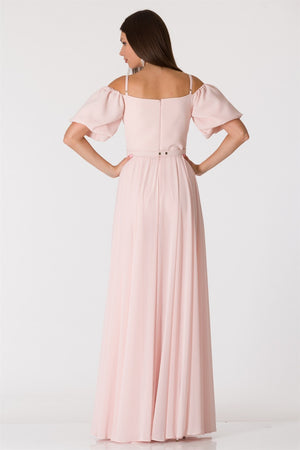 BRİLL Pudra Abiye Elbise