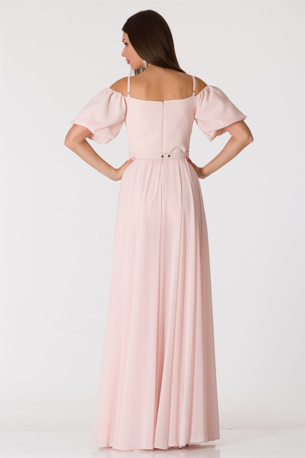 BRİLL Pudra Abiye Elbise