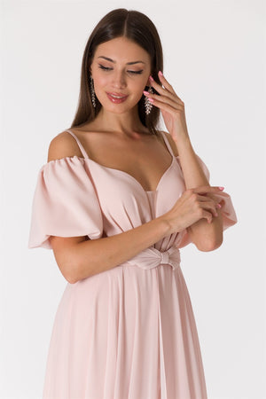 BRİLL Pudra Abiye Elbise