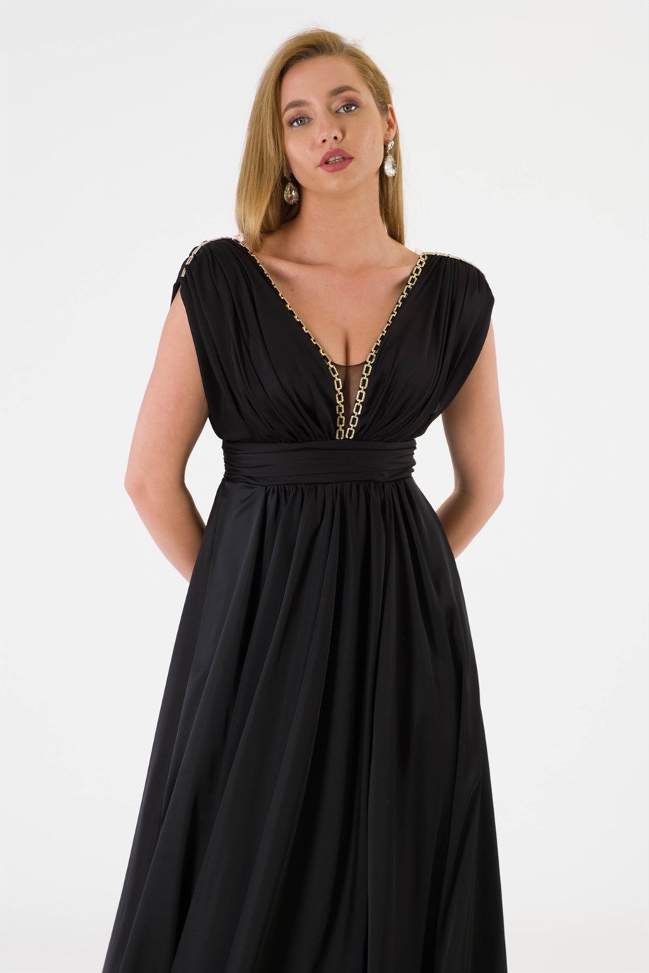 Дерен принцесса черное вечернее платье