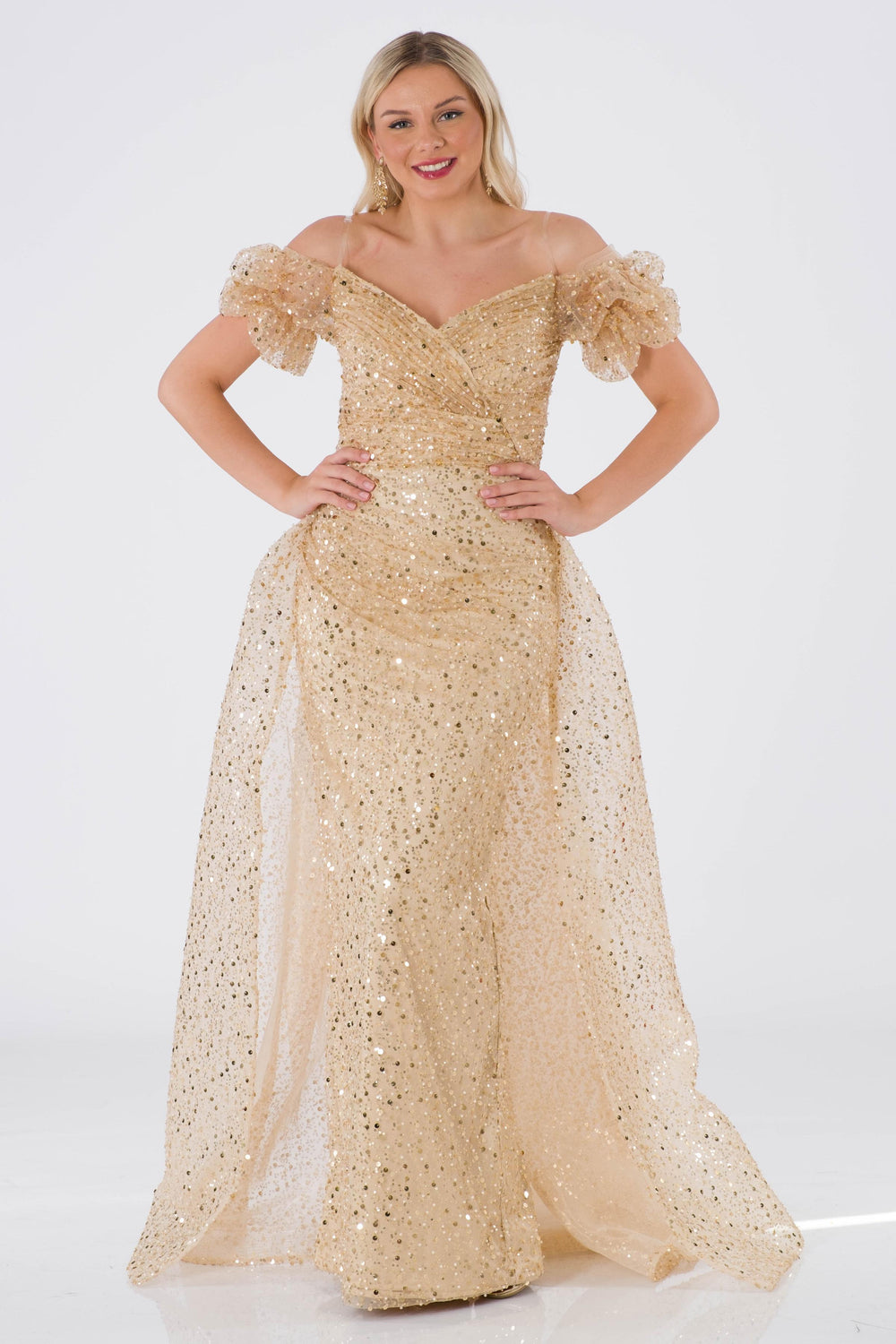 HAPE Gold Abiye Elbise