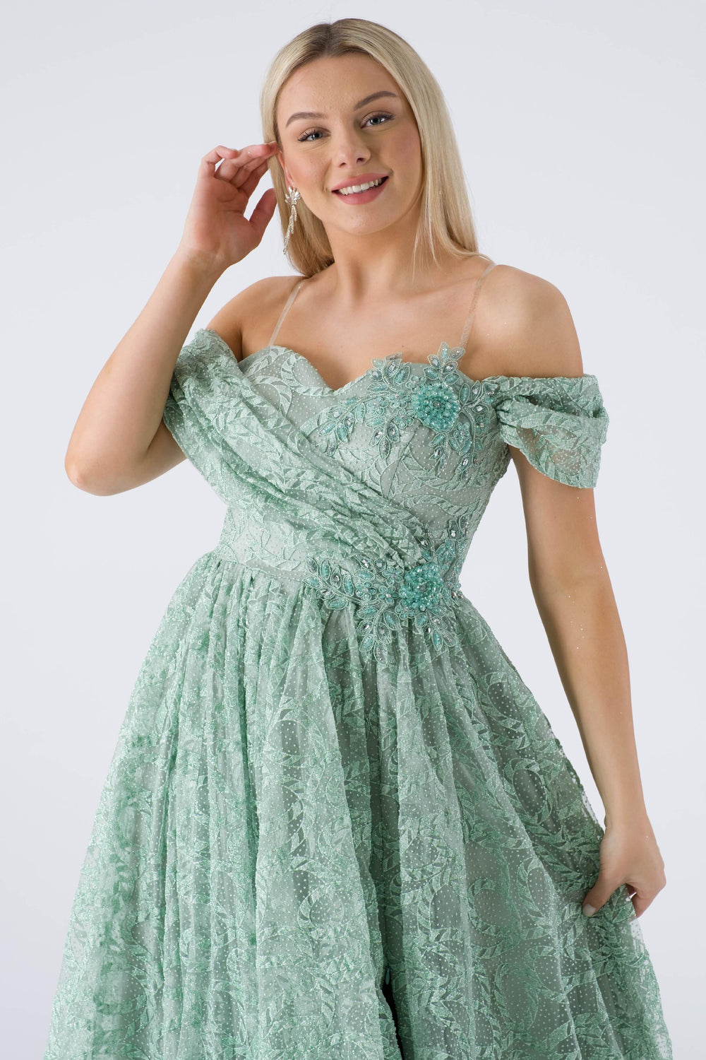 HUN Mint Abiye Elbise