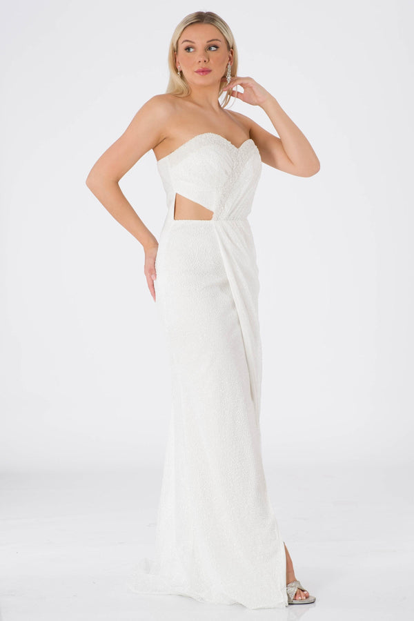 Katanya Ecru evening dress dress