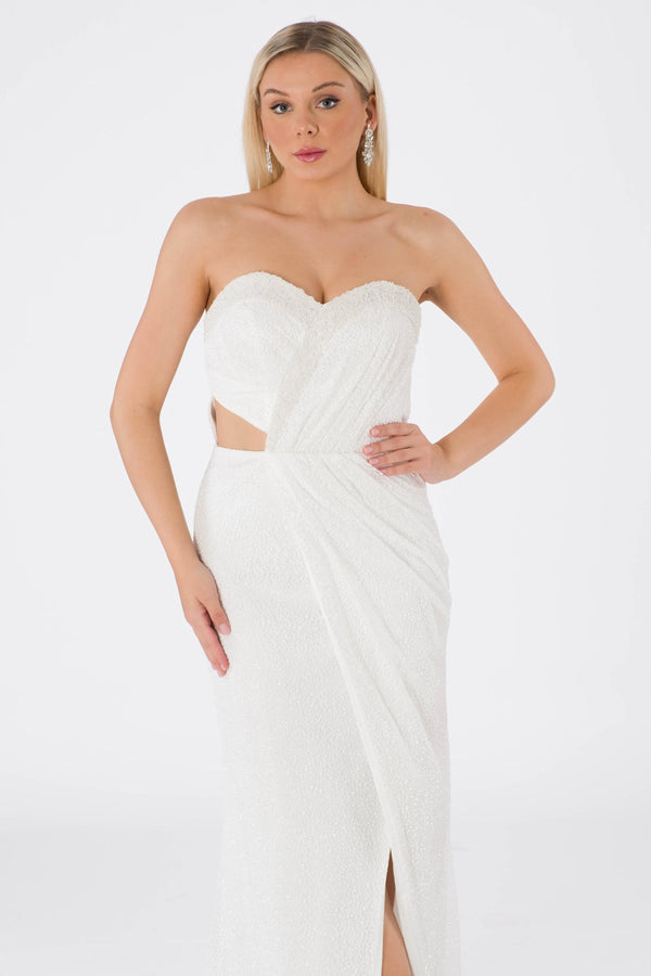 Katanya Ecru evening dress dress