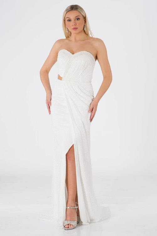 Katanya Ecru evening dress dress