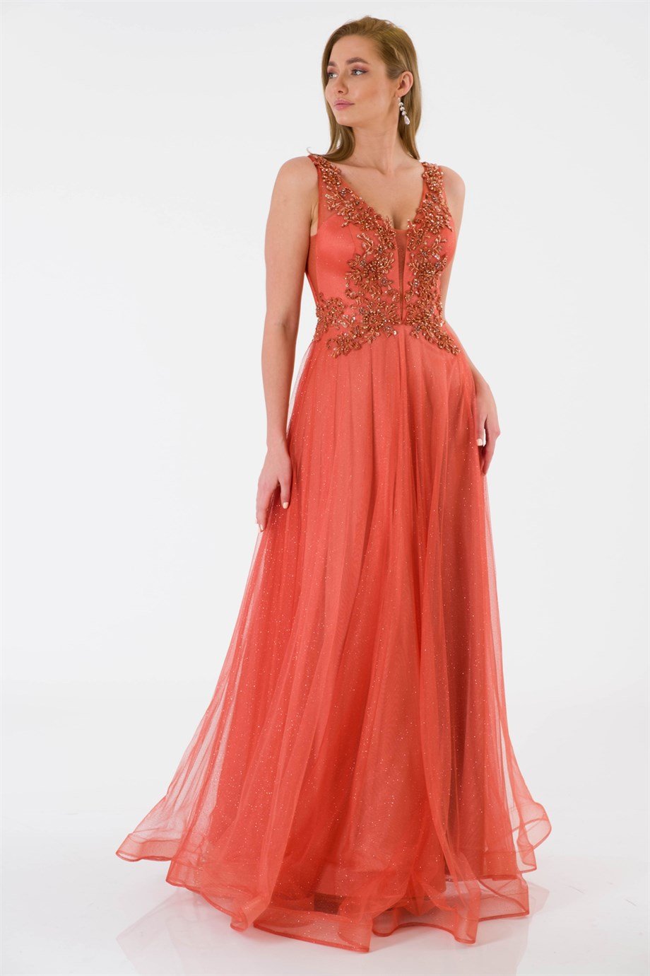 LADY Tarçın Abiye Elbise