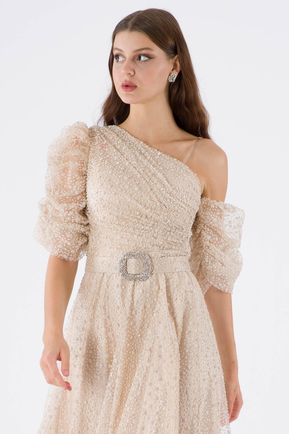 Lena beige evening dress dress