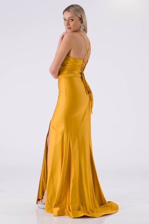 LİNA Sarı Abiye Elbise