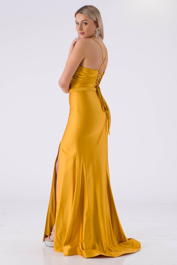 LİNA Sarı Abiye Elbise