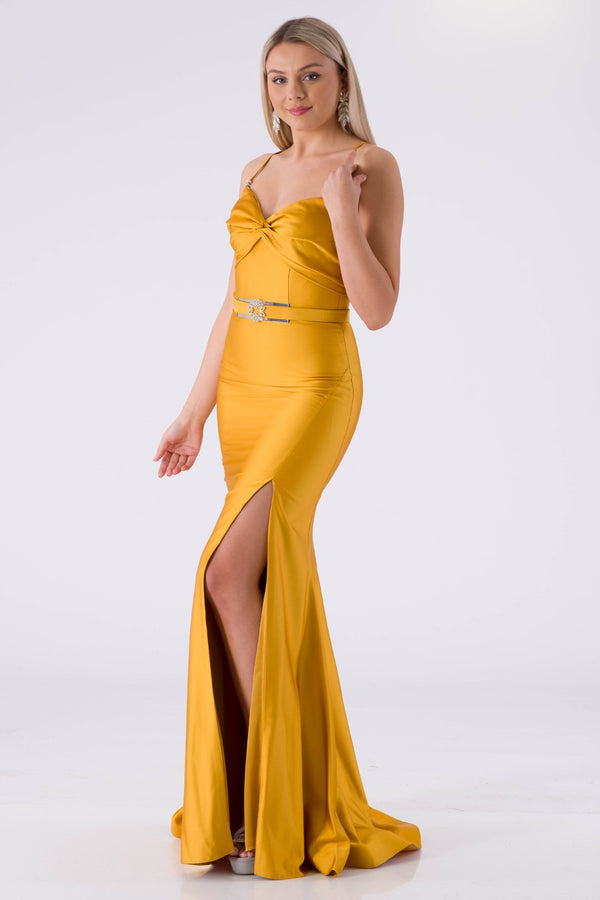 LİNA Sarı Abiye Elbise