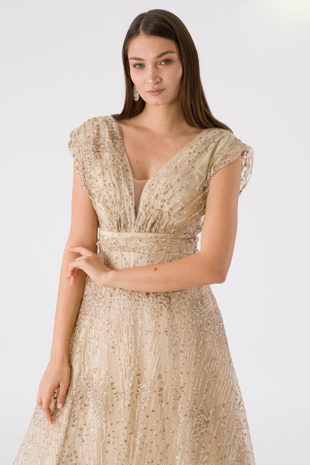 Lomus beige evening dress dress