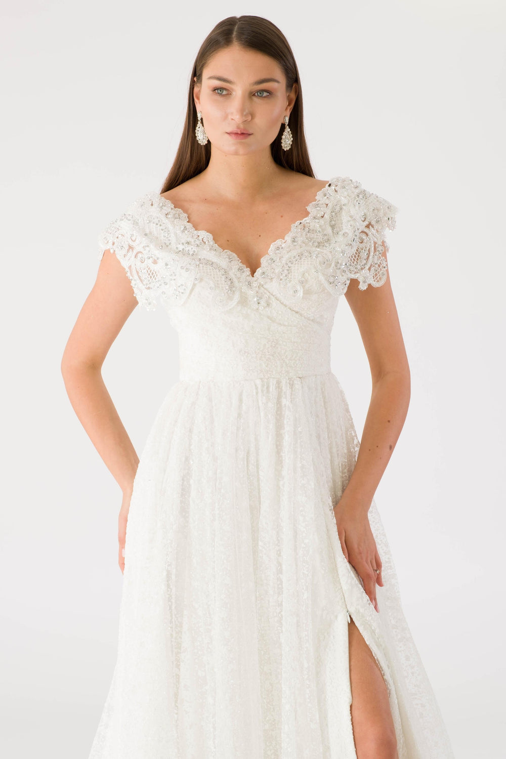 Lusa Ecru Evening Dress