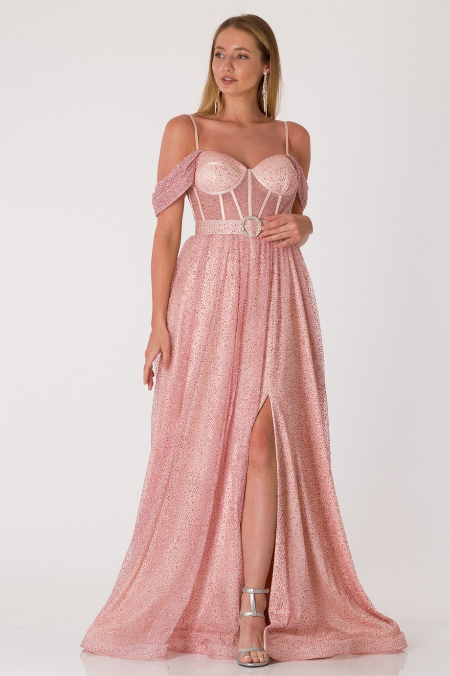 MAHUR Pudra Abiye Elbise