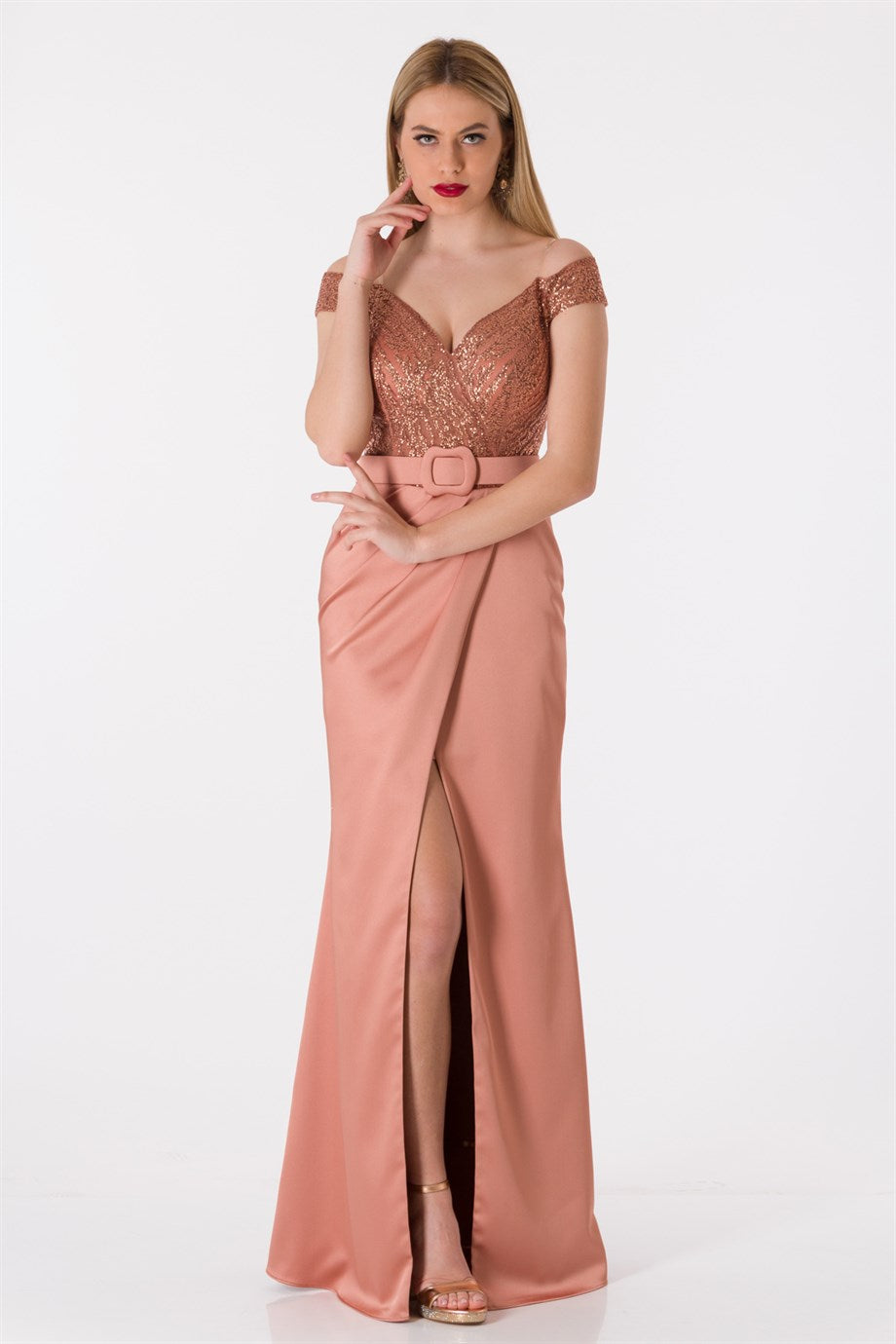 MARLENE Tarçın Abiye Elbise