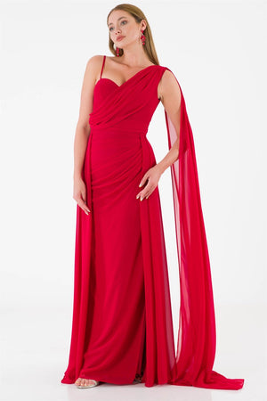Fairy tale red evening dress dress