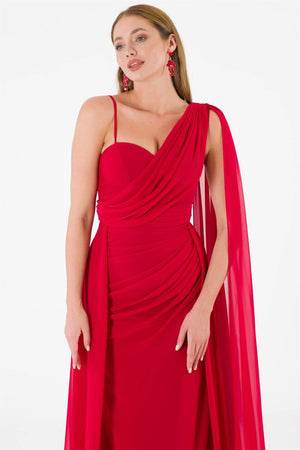 Fairy tale red evening dress dress