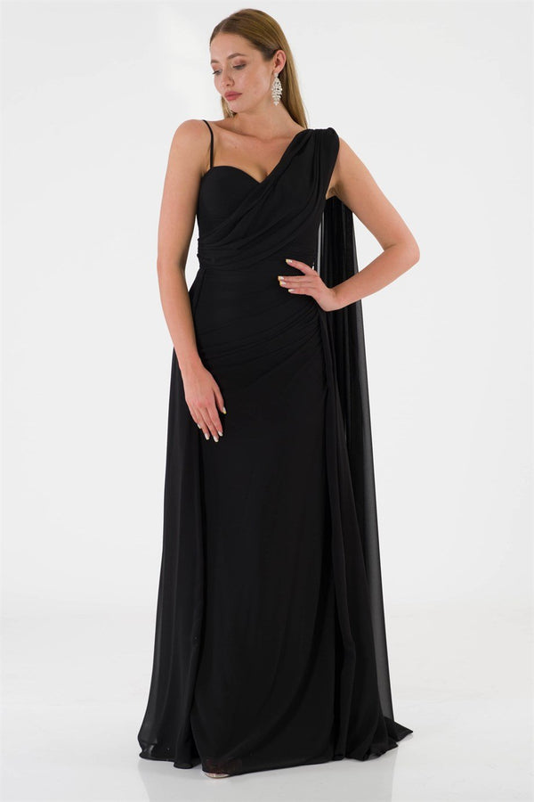 Fairy tale black evening dress dress