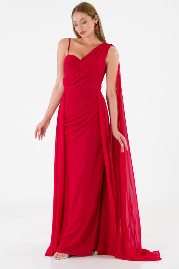 Fairy tale red evening dress dress