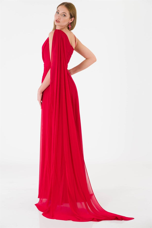 Fairy tale red evening dress dress