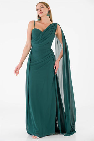 Fairy tale emerald evening dress dress