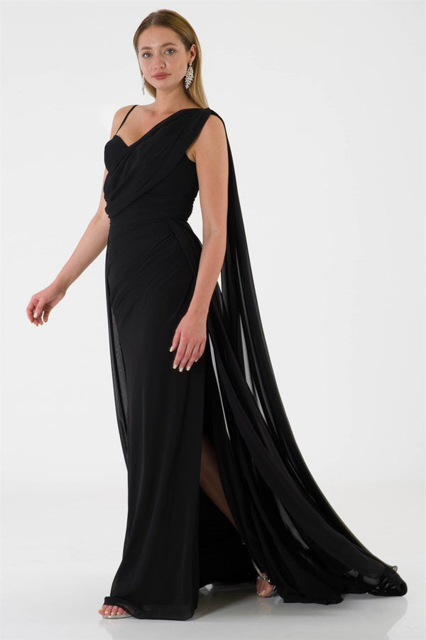 Fairy tale black evening dress dress