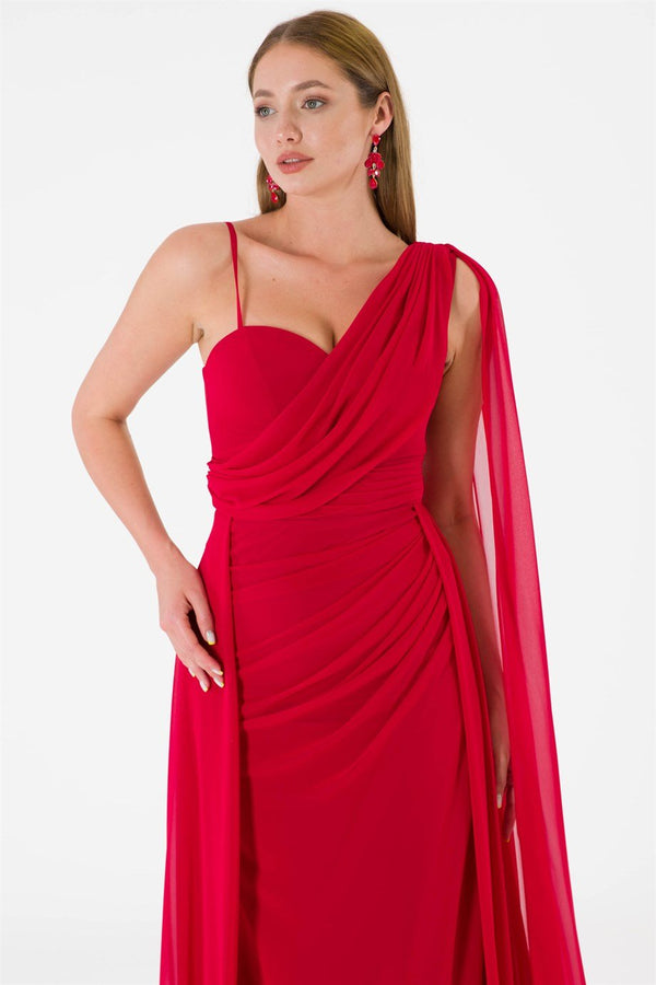 Fairy tale red evening dress dress