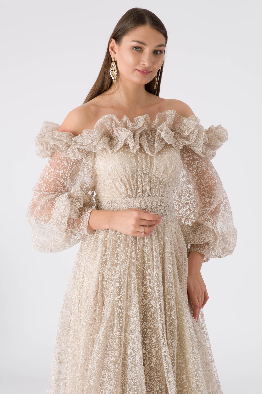 NARAG Bej Abiye Elbise