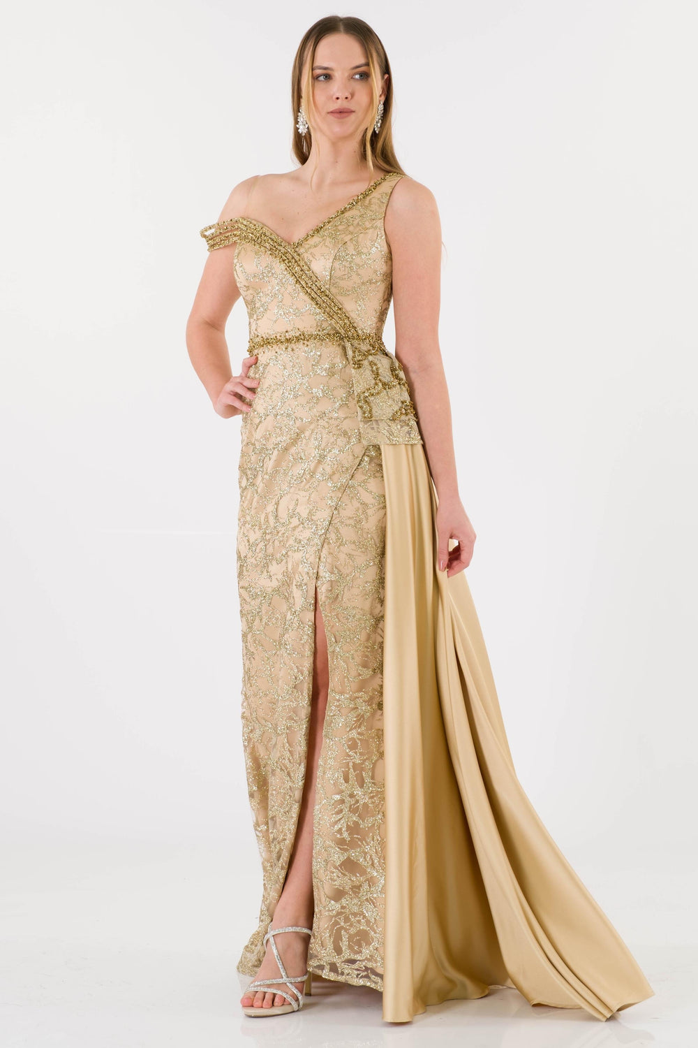 NORA Gold evening dress dress
