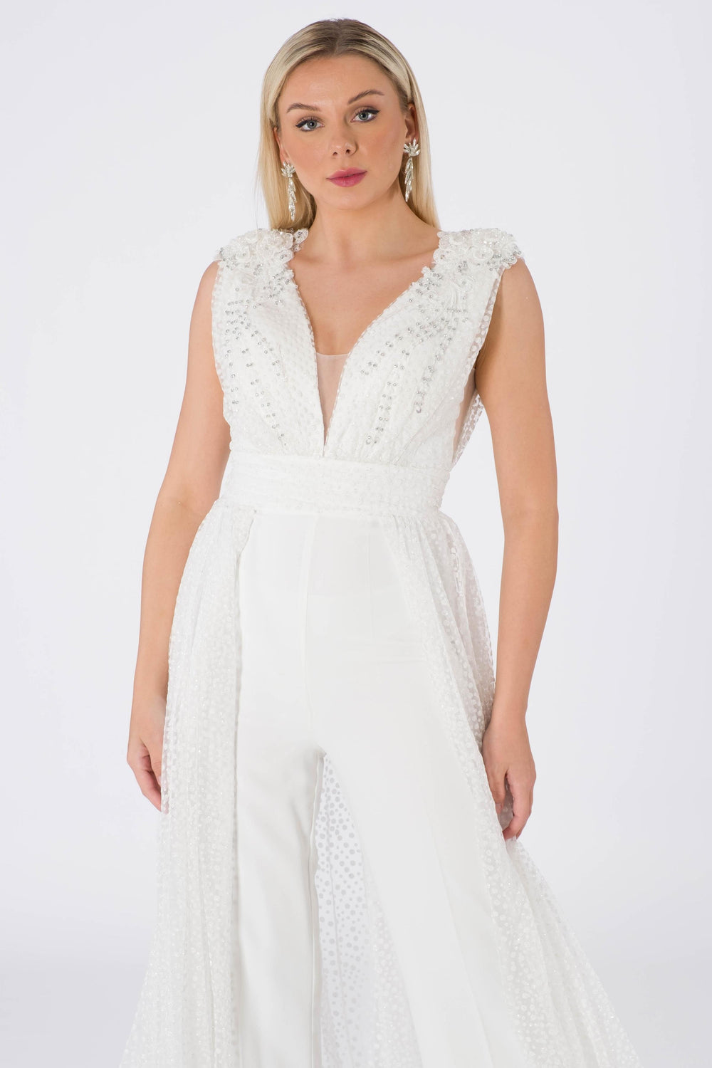 Penny ecru evening dress dress