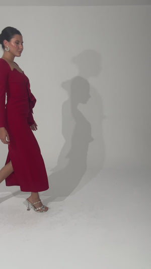 OPULENT Kırmızı Abiye Elbise