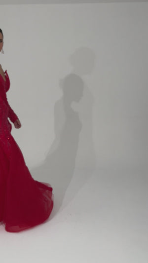 PERAST Kırmızı Abiye Elbise