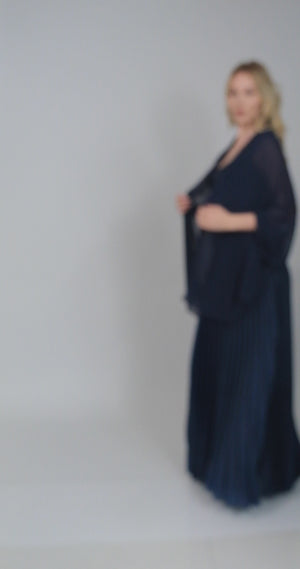 PORTO Lacivert Abiye Elbise