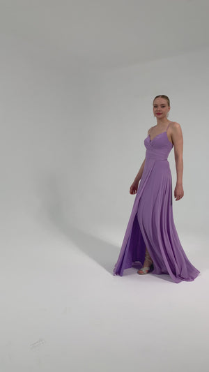 JASMİN Lila Abiye Elbise