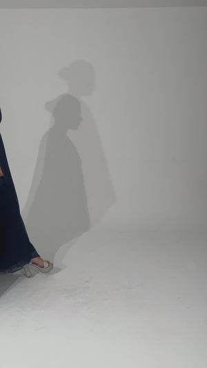 Kotor Lacivert Abiye Elbise