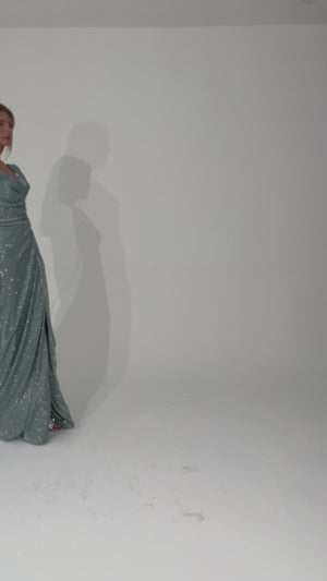 LULUH Mint Abiye Elbise