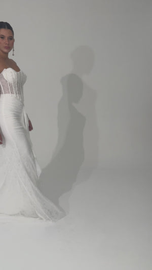 DUYZA Ekru Abiye Elbise