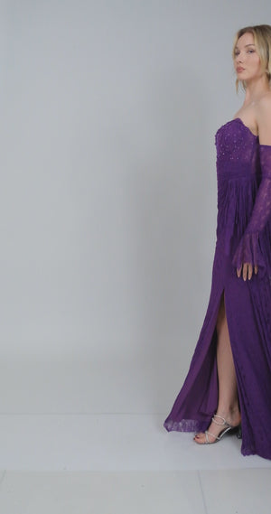 LUMERA Mor Abiye Elbise