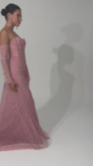 DUYZA Pudra Abiye Elbise