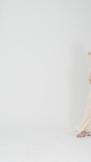 MORVEXA Bej Abiye Elbise