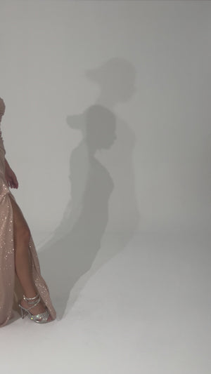 TRAKİA Gold Abiye Elbise