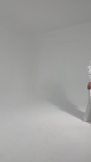 CAELİNA Beyaz Abiye Elbise