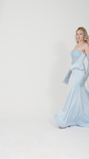 SYLVARA Bebe Mavisi Abiye Elbise