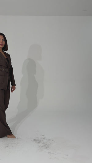 LETHBRİDGE Kahverengi Ofis Takımı