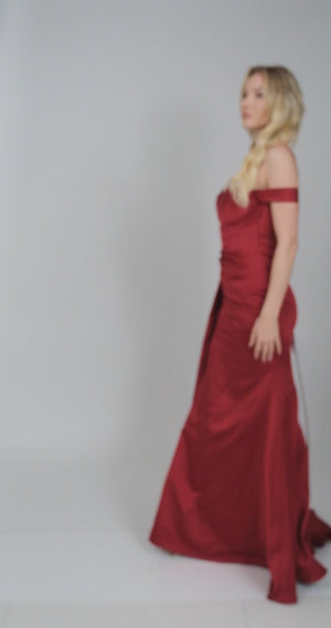 ELIVON Bordo Abiye Elbise